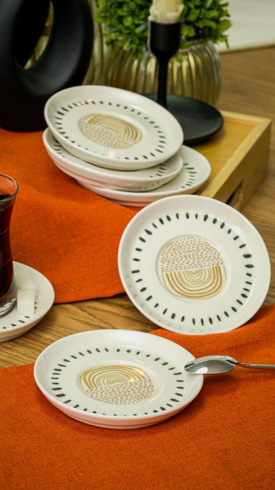 Hermia Yakamoz 6 Juego de 6 platos de porcelana Multicolor Hermia Yakamoz 6 Juego de 6 platos de porcelana Multicolor